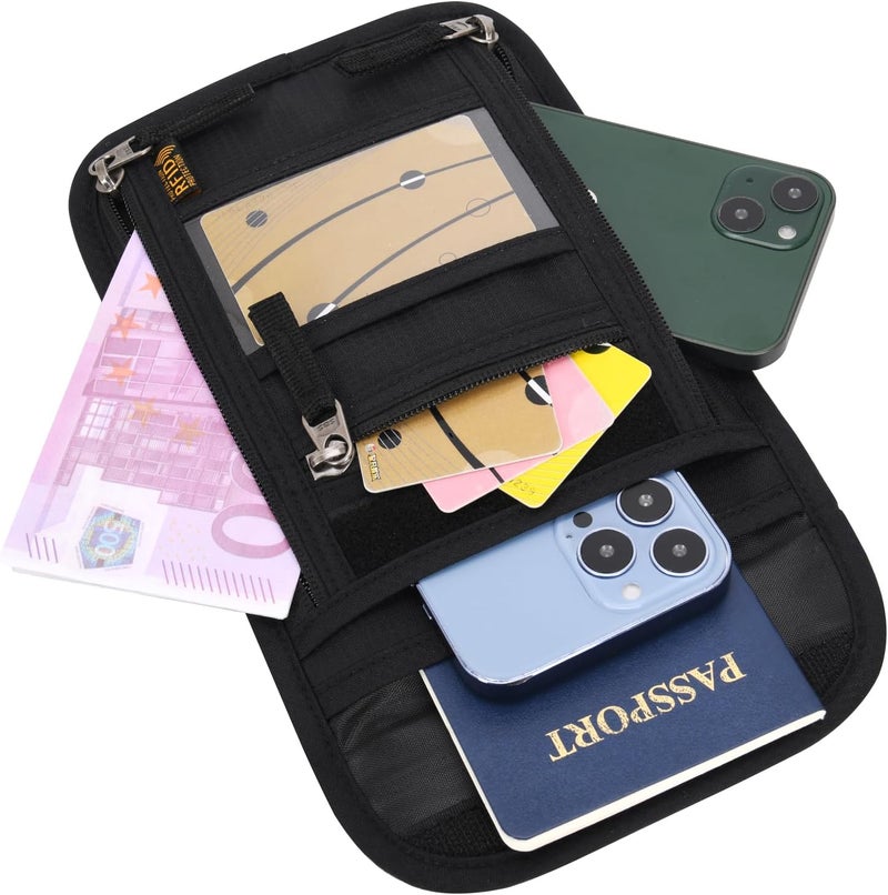 Arouselove Neck Wallet Lightweight RFID Blocking Waterproof Travel Pouch for Women Men - Image 4